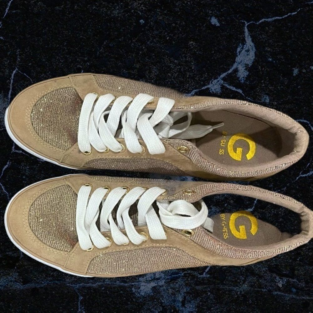 Guess Glitter Lace-Up Sneakers in size 9